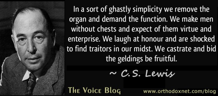 C.s. lewis men without chests