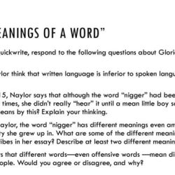 The meanings of a word by gloria naylor