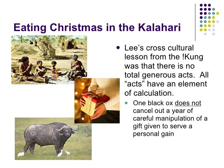 Eating christmas in the kalahari