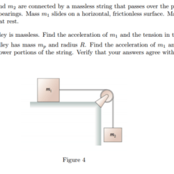 Light string connected two objects pulley frictionless figure shown passing over answer object below m1 above m2 mass height table