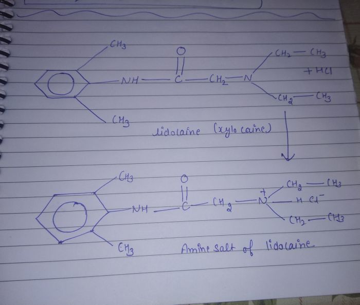 Draw the ammonium salt formed in each reaction