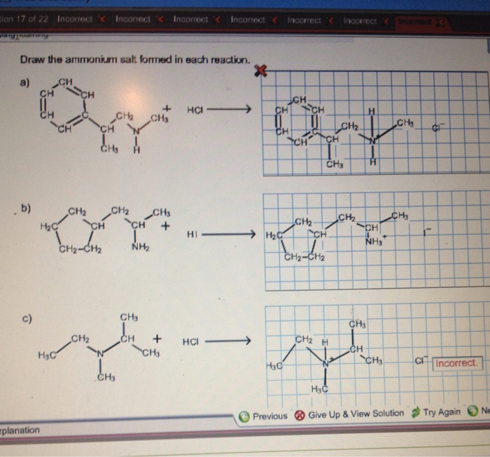 Ammonium salt draw sapling learning map reaction formed each hcl hci transcribed text show nh2 hi