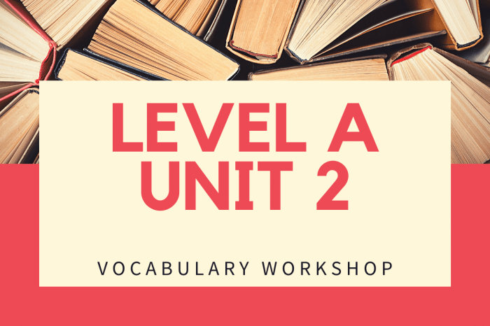 Level b vocabulary workshop unit 2 answers