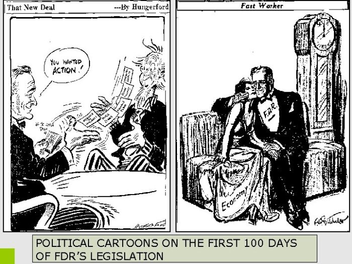 This political cartoon from 1933 is suggesting that president roosevelt